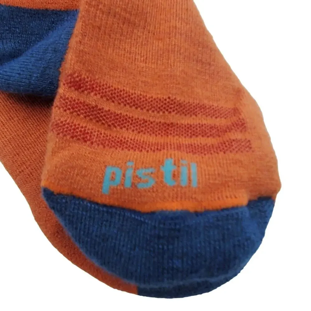 Pistil Merino Wool Blend Crew Socks Women Sz M 7-9.5 Kaiya Orange Pink Blue